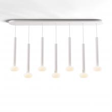 Koncept Inc CMP-L7-S-16-MWT+NA+GLB - Combi Pendant 16" Linear 7 Combo Matte White with Matte White Canopy