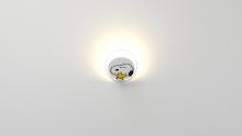 Koncept Inc GRW-S-MWT-SW1-HW - PeanutsÂ® Gravy Wall Sconce - Matte White body, Snoopy Woodstock plates - Hardwire