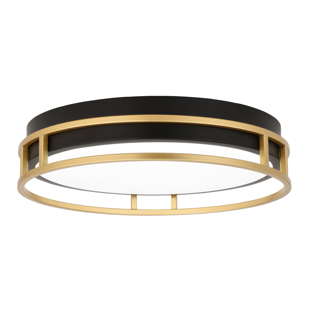 Northgate LED 13-in. W Flush Mount Matte Black and Satin Gold