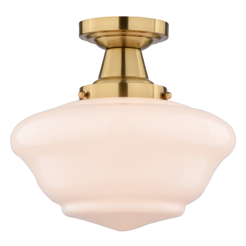 Eastgate 12-in. W Semi-Flush Mount Ceiling Light Antique Gold