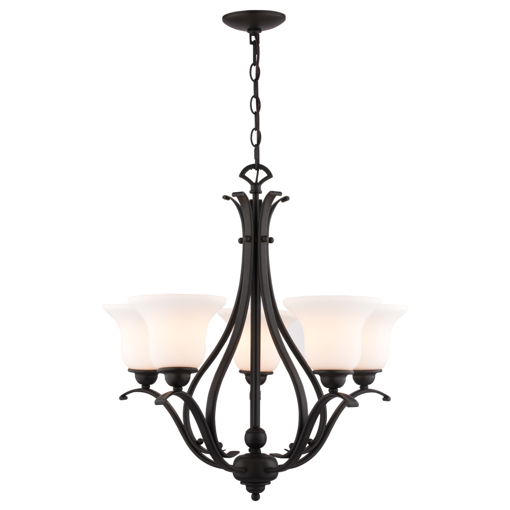 Monrovia 26-in. W 5 Light Chandelier Oil Rubbed Bronze