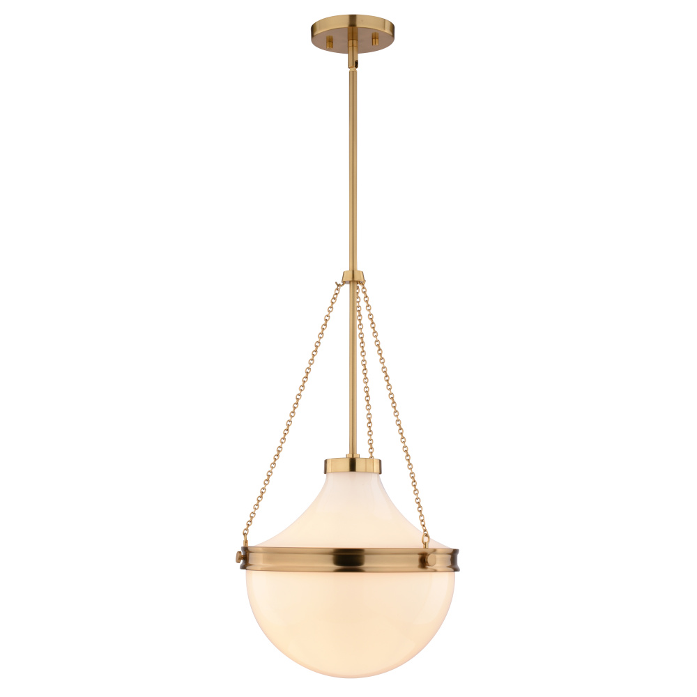 Lincoln 12.75-in. W 1 Light Pendant Muted Brass