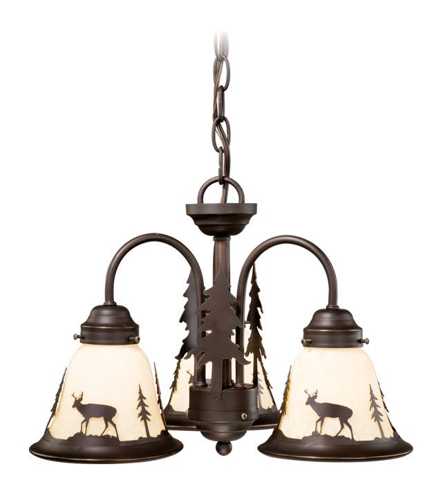Bryce 3L LED Deer Fan Kit or Chandelier (Dual Mount) Burnished Bronze