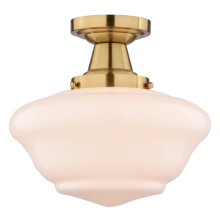 Vaxcel International C0349 - Eastgate 12-in. W Semi-Flush Mount Ceiling Light Antique Gold