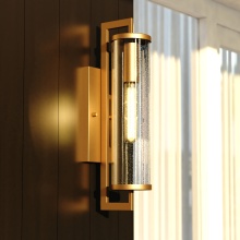 Vaxcel International T0792 - Morgan Park 20-in. H Outdoor Wall Light Warm Brass