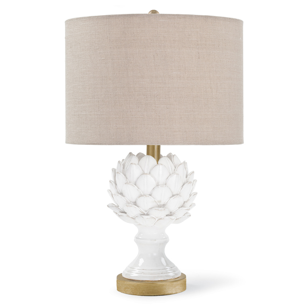 Regina Andrew Leafy Artichoke Ceramic Table Lamp (Off White)