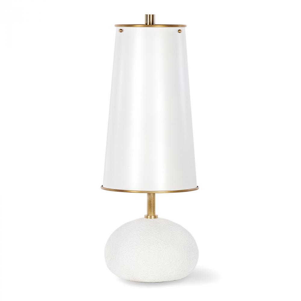 Regina Andrew Hattie Concrete Mini Lamp (White and Natural Brass)