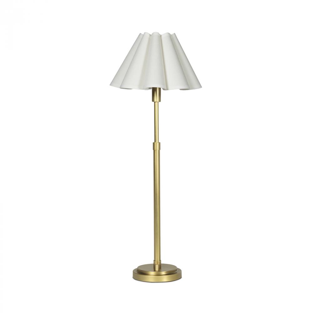 Regina Andrew Polly Buffet Lamp (Natural Brass with White Scalloped Shade)