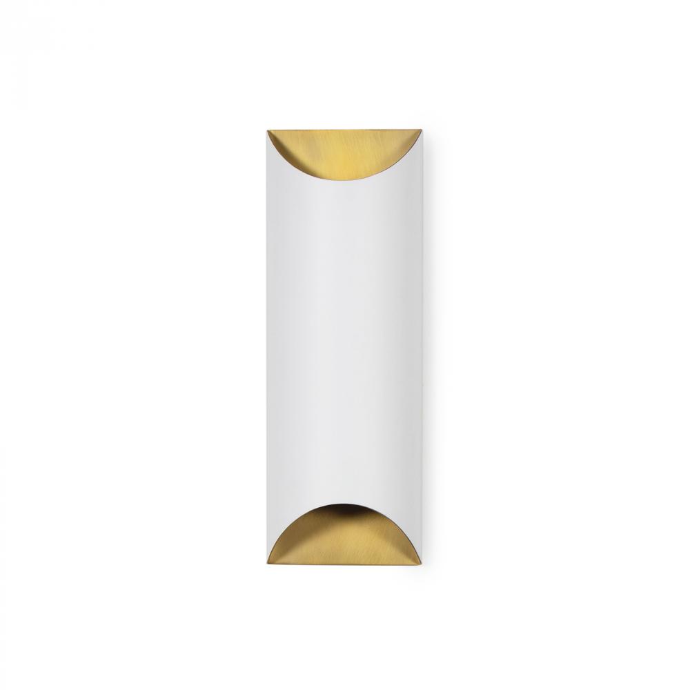 Regina Andrew Meyer Metal Sconce (White and Natural Brass)