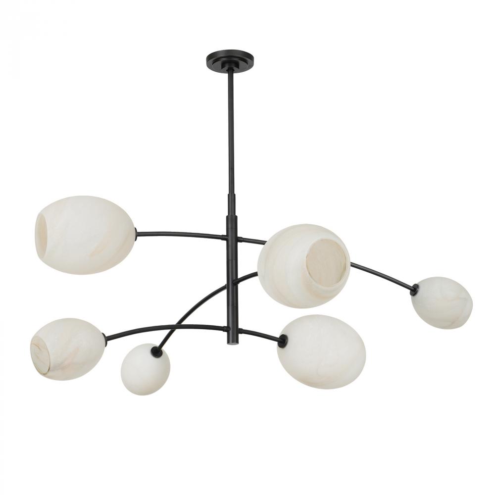 Regina Andrew Artemis Chandelier (Oil Rubbed Bronze with Alabaster Glass)