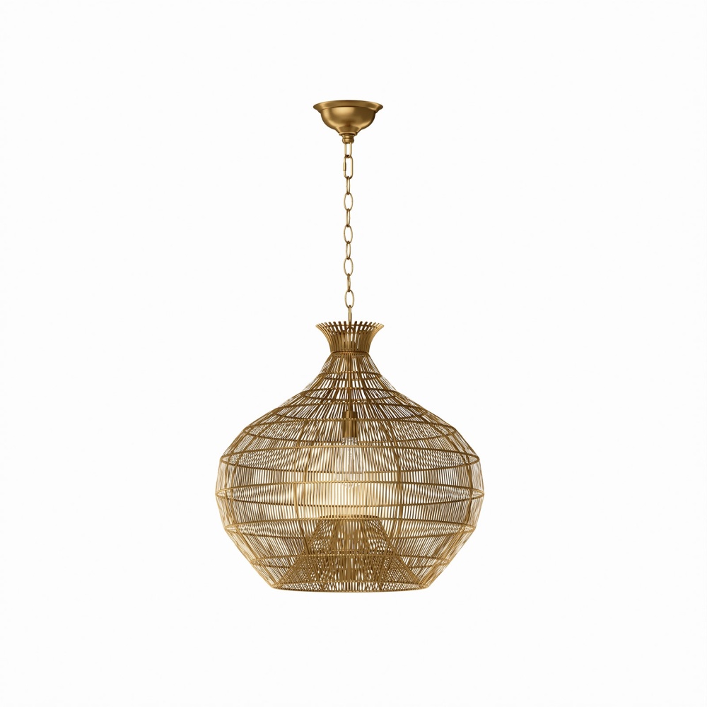 Regina Andrew Cupola Metal Pendant (Brass)