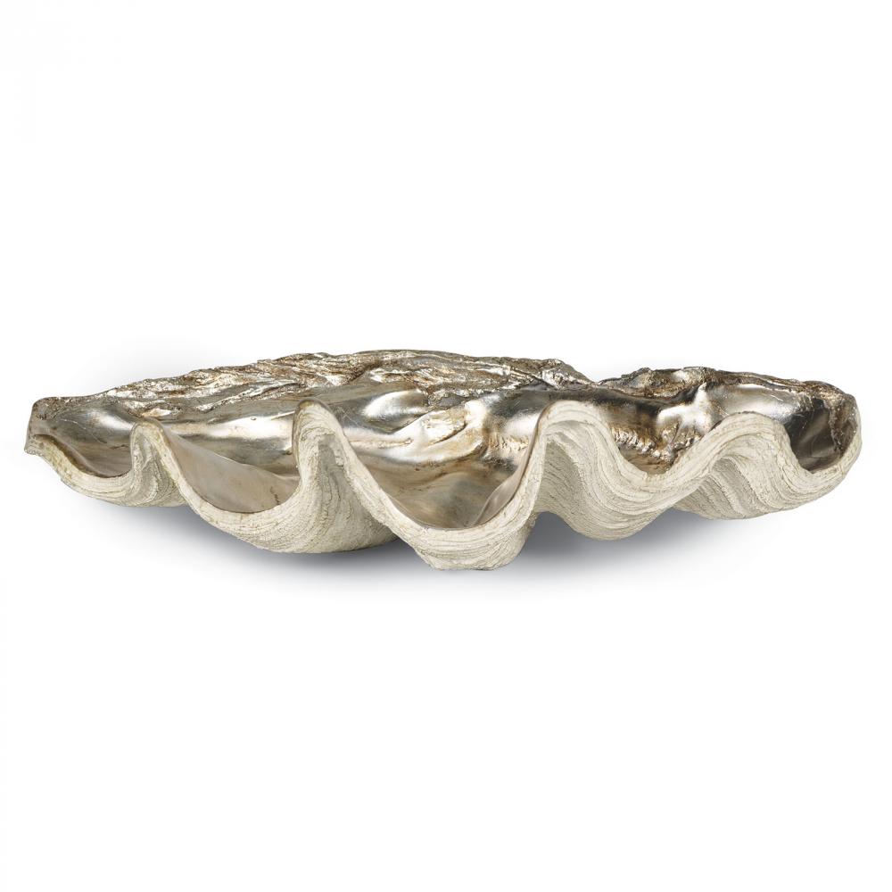 Regina Andrew Clam Bowl Large (Ambered Silver Leaf)