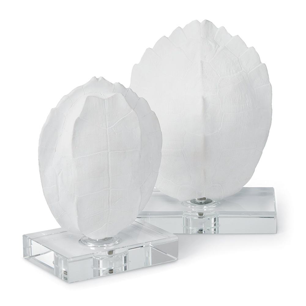Regina Andrew Turtle Shells On Crystal (Set of 2); Dimensions 4W x 8.5H x 6D
