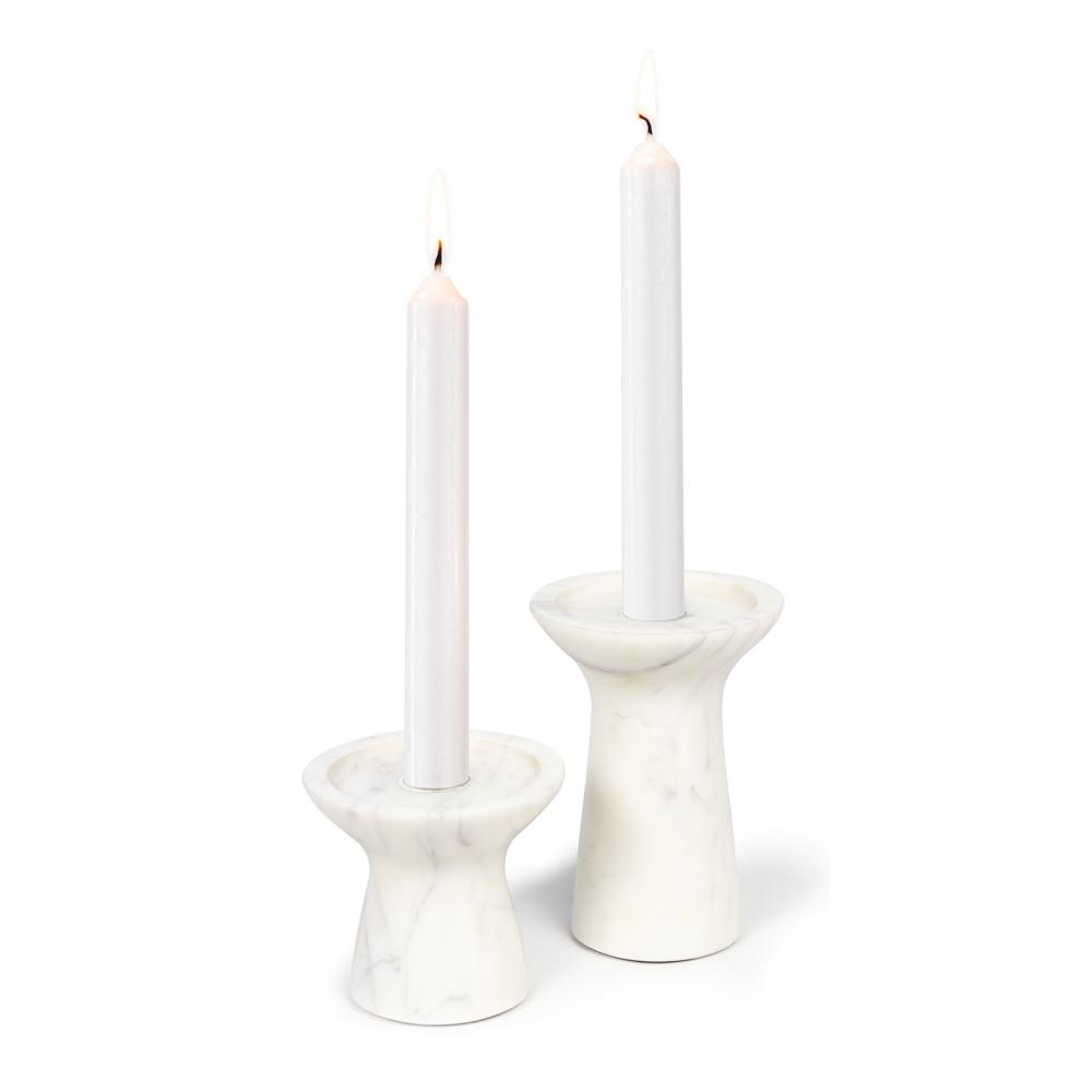 Regina Andrew Klein Marble Candle Holder Set (White)