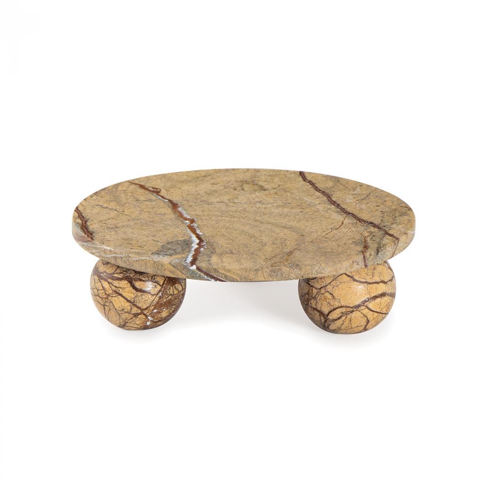 Regina Andrew Marlow Marble Plate Small (Brown); Dimensions 9W x 2.5H x 9D