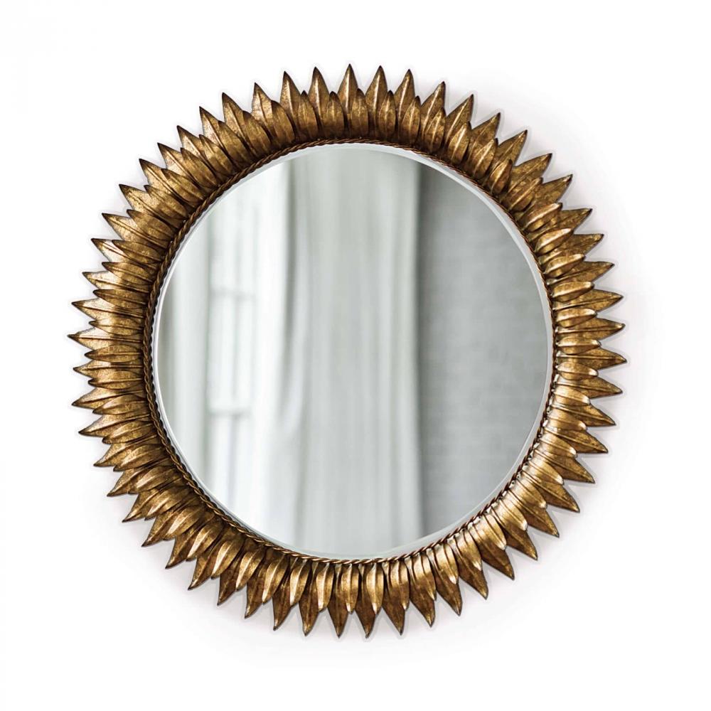 Regina Andrew Sun Flower Mirror Small (Antique Gold); Dimensions 29W x 29H x 2.5D