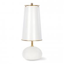 Regina Andrew 13-1550WT - Regina Andrew Hattie Concrete Mini Lamp (White and Natural Brass)