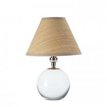 Regina Andrew 13-1694PN-RAT - Regina Andrew Giorgio Crystal Mini Lamp (Polished Nickel with Rattan Shade)
