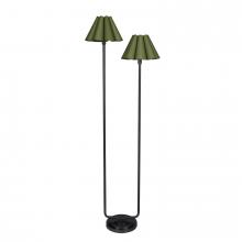 Regina Andrew 14-1066BB-GRN - Regina Andrew Polly Floor Lamp (Blackened Brass with Green Scalloped Shade)