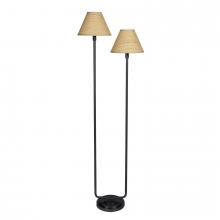 Regina Andrew 14-1066BB-RAT - Regina Andrew Polly Floor Lamp (Blackened Brass with Rattan Shade)