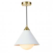 Regina Andrew 16-1306WTNB - Regina Andrew Hilton Pendant (White and Natural Brass)