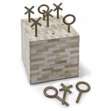 Regina Andrew 20-1099 - Regina Andrew Tic Tac Toe Block (Multi-Tone Bone); Dimensions 4W x 6.5H x 4D