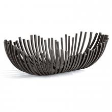 Regina Andrew 20-1206 - Regina Andrew Webbed Bowl Oblong (Blackened Iron); Dimensions 15.5W x 9H x 29D