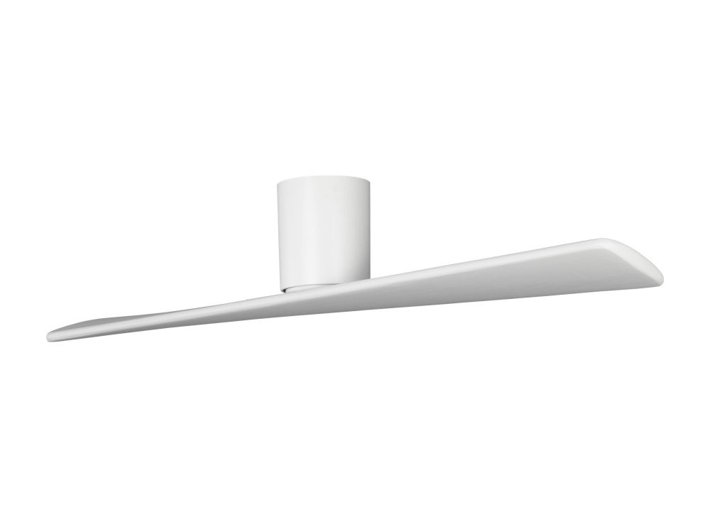 Plank Smart 52 Hugger Ceiling Fan in Matte White with Matte White Blade