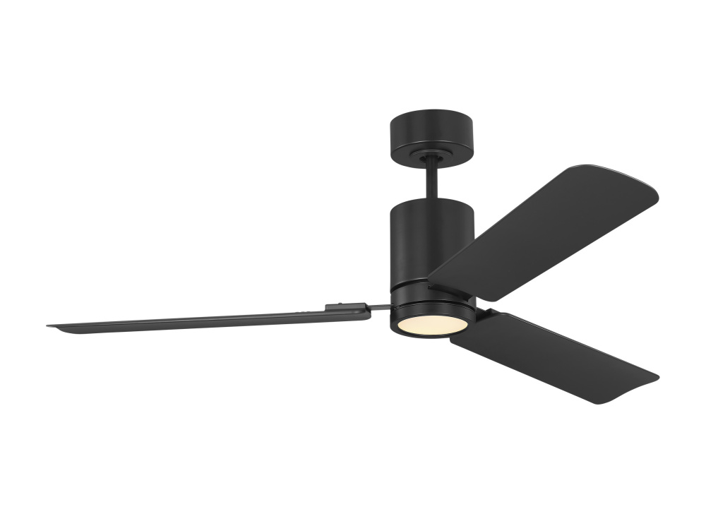 Cleancut 54 Ceiling Fan in Midnight Black with Midnight Black Blades