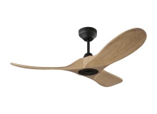 Visual Comfort & Co. Fan Collection 3MAVSM44MBKNH - Maverick Smart 44 Ceiling Fan in Midnight Black with Natural Honey Blades