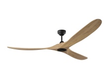 Visual Comfort & Co. Fan Collection 3MAVSM70MBKNH - Maverick Smart 70 Ceiling Fan in Midnight Black with Natural Honey Blades