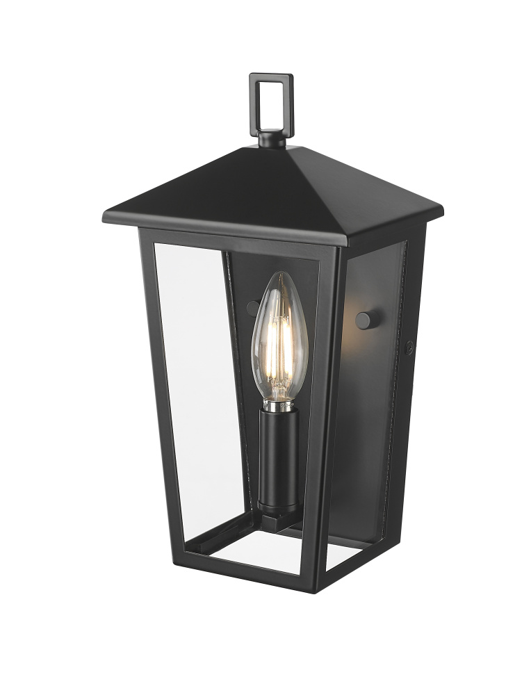 Munger 11" High 1-Light Outdoor Wall Sconce - Powder Coated Black