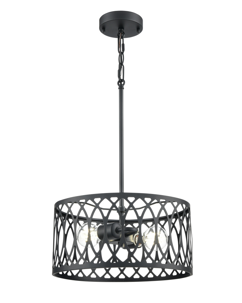 Arelyn 13" Wide 2-Light Pendant - Matte Black