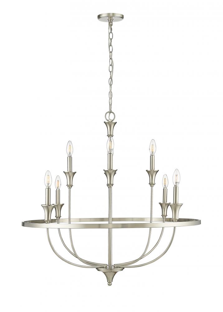 Emery 8-Light Chandelier Ceiling Light Brushed Nickel