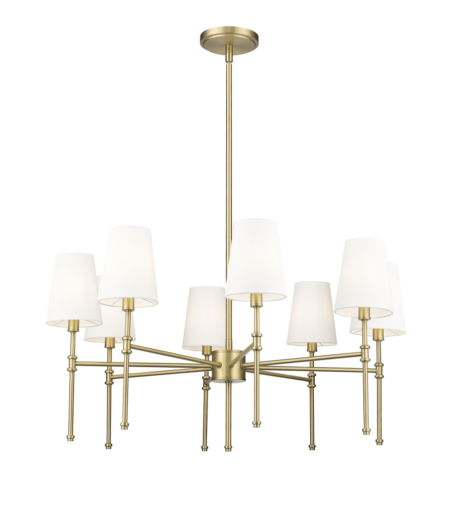 Adorra 30" Wide 8-Light Chandelier - Vintage Brass
