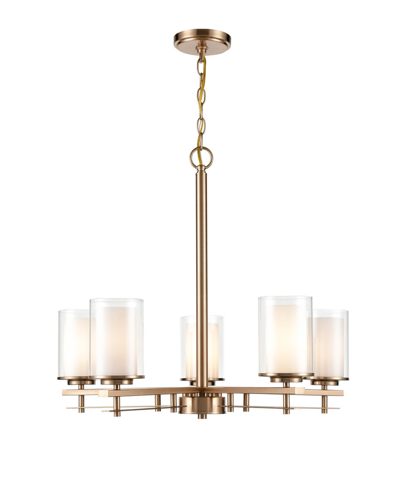 Huderson 5-Light Chandelier Ceiling Light Modern Gold
