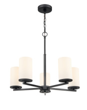 Millennium 2715WG-MB - Verlana 24" 5-Light Chandelier - Matte Black