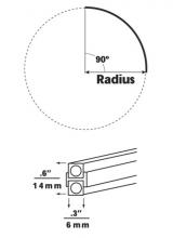 Visual Comfort & Co. Architectural Collection 700MOBH9012BRZ - Pre-Bent 90ÃƒÆ’Ã¢â‚¬Å¡Ãƒâ€šÃ‚Â° Curve MonoRail