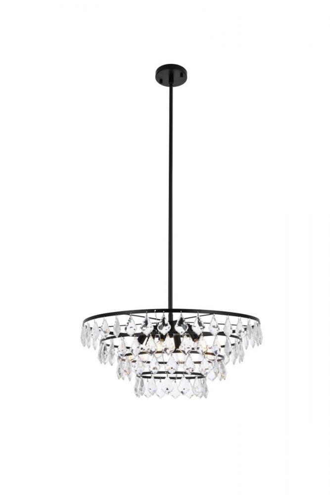 Ella 24 inch pendant in black