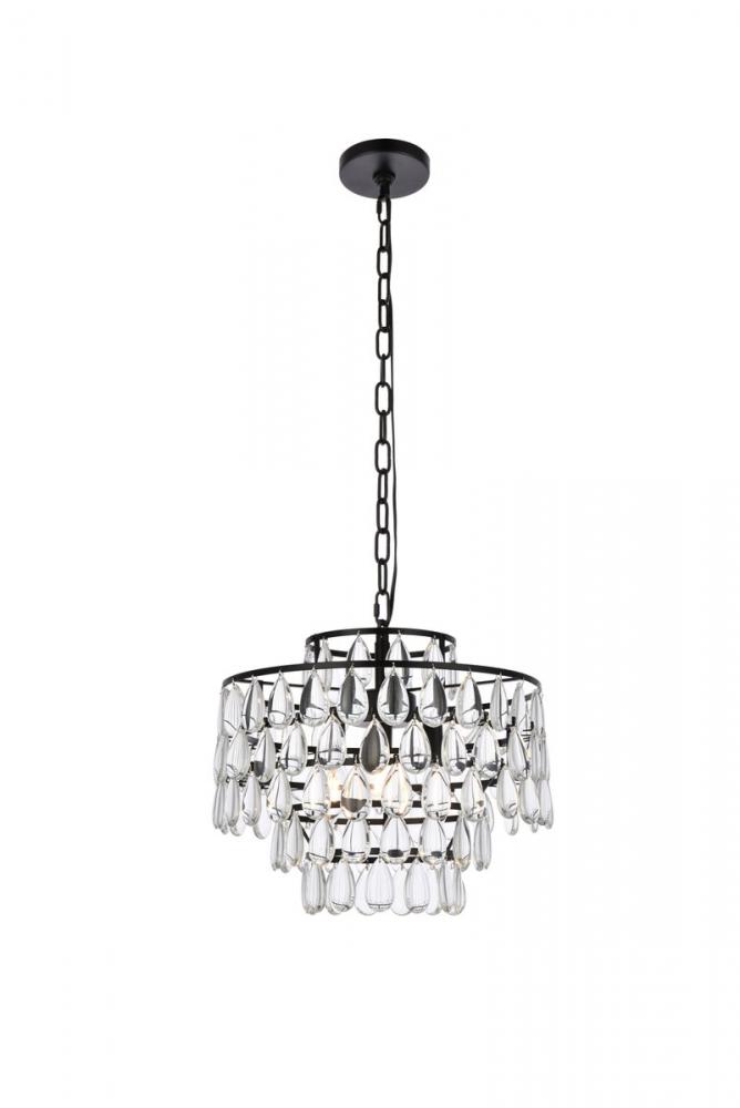 Mila 16 inch pendant in black