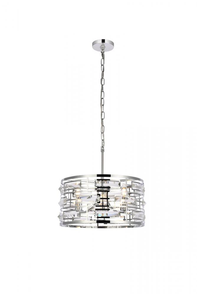 Kennedy 16.5 inch pendant in chrome