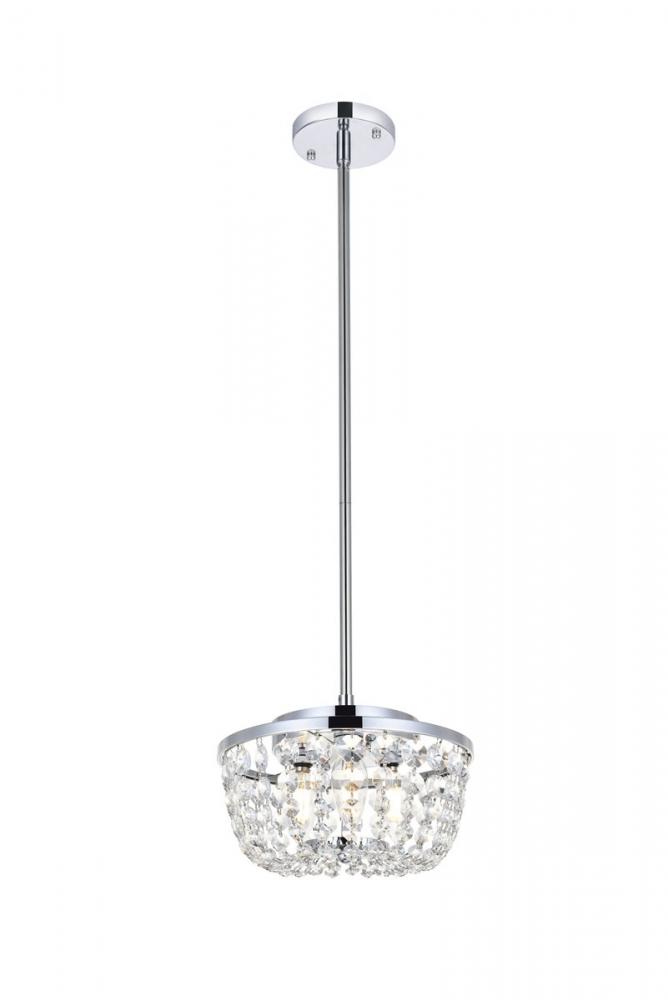 Gianna Pendant D10"H7.5" -54"L3 Chrome