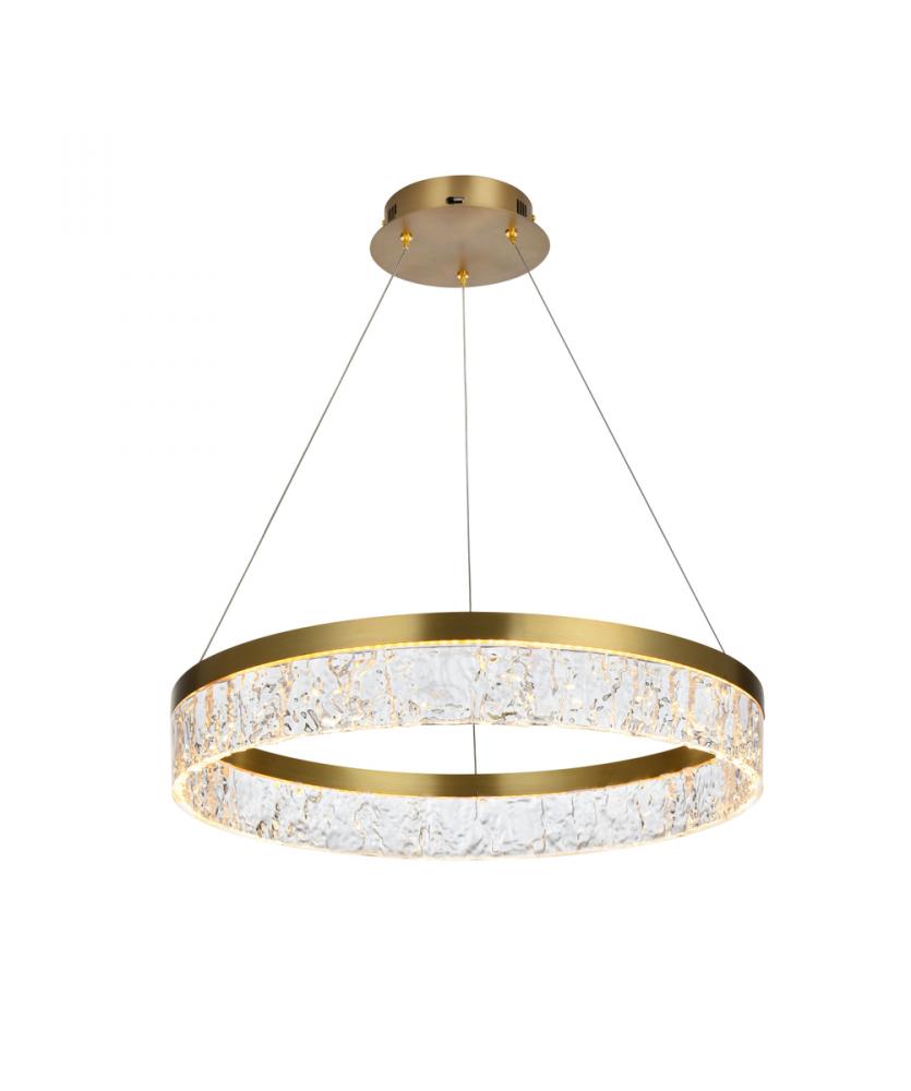Linden Hang D21.5"xH3" 25W DIM 3CCT Satin Gold