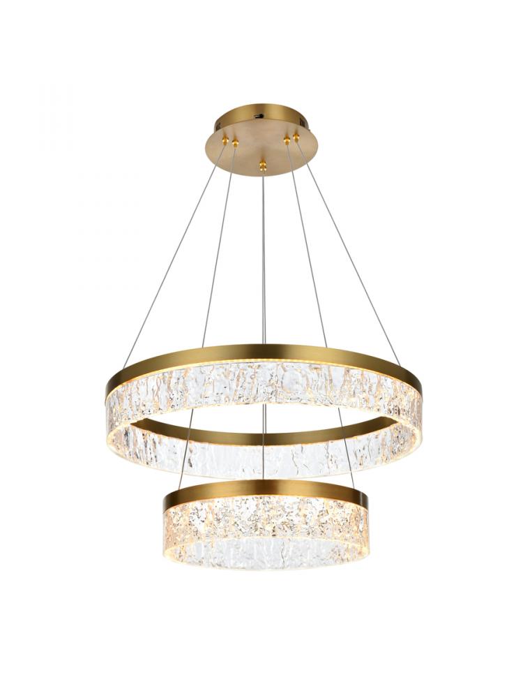 Linden Hang D21.5"xH3" 36W DIM 3CCT Satin Gold