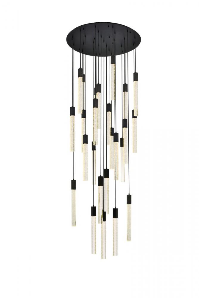 Weston 25 lights pendant in black