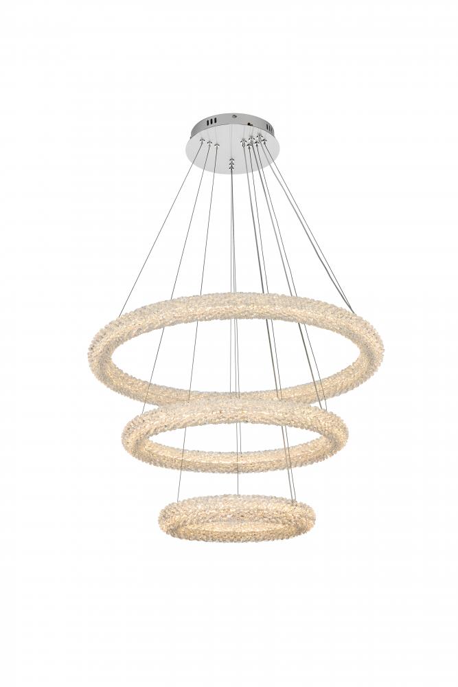 Bowen Hang D31.5+D23.5"+D16" LED 96W DIM 3CCT  Chrome