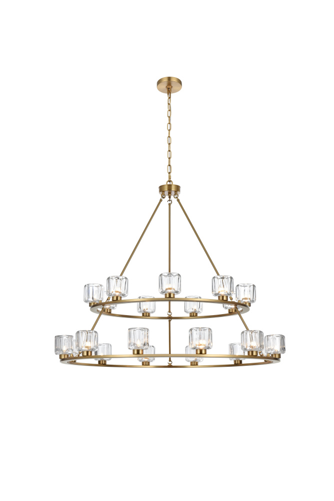 Pendant Light D36"+48" G9 Lt21 40W Satin Gold