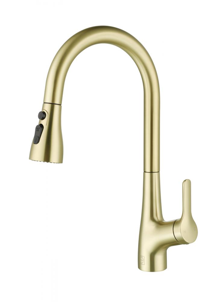Kitchen Faucet 4 29/64" × 1‘ 3-17/32"  × 10 1/16" brushed gold