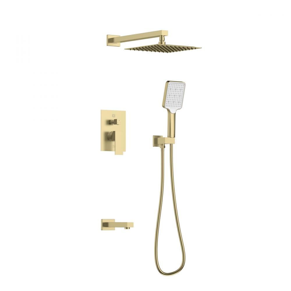 Shower Room Faucet 19-7/64" × 78" brushed gold