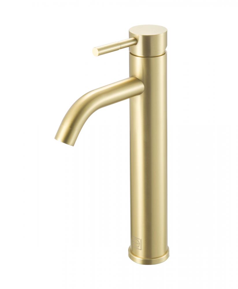 Vanity Faucet 1 61/64" × 11 11/16" × 6 15/32" brushed gold